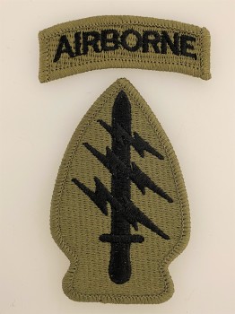 U.S. Vietnam war  Special Forces patch with Airborne tab. Subdued issue