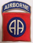 U.S. Army WW2  82nd Airborne Division patch with Airborne tab.