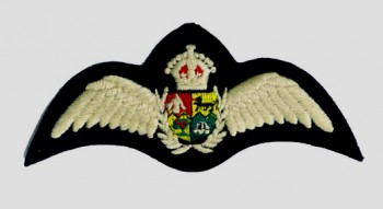 WWII Royal South African Air Force Pilot's cloth wings.