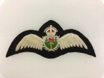 WWII Royal Rhodesian Air Force Pilot's cloth wings.
