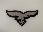Luftwaffe Hermann Goring Panzer Division enlisted man's cloth embroidered breast eagle
