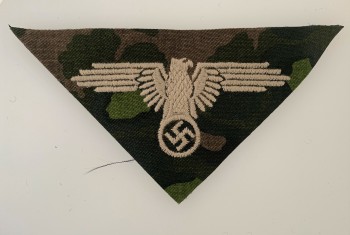 Waffen S.S. man's embroidered arm eagle. SUMMER CAMOUFLAGE.