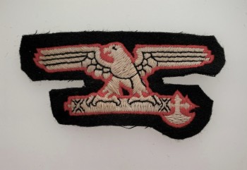 Italian S.S. enlisted man's cloth arm eagle