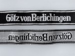 Waffen S.S. Gotz von Berlichingen Bevo cuff title. Exceptional quality