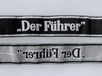 Waffen S.S. 'Der Fuhrer'  Bevo cuff title. Exceptional quality.