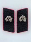 Army or Waffen S.S. Panzer skull type collar patches