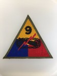 U.S. WW2 9th Armoured Division cloth sleeve patch
