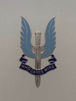 Special Air Service enamel lapel pin silvered