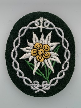 Gebirgsjager or mountain troops cloth sleeve patch