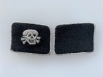 S.S. Officer's Totenkopf wire  collar patches