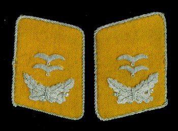 Luftwaffe Oberleutnant collar patches for Flight section Luftwaffe Oberleutnant collar patches for Flight section