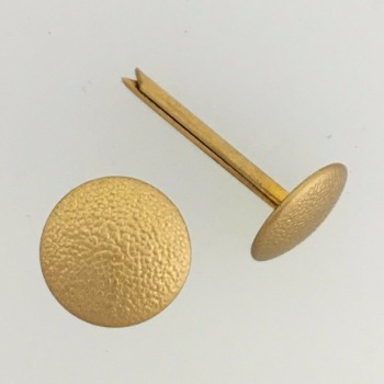 12mm pebbled gilt buttons. PAIR