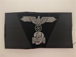 Waffen S.S. Panzer Officer's combined eagle and skull M1943 cap insignia