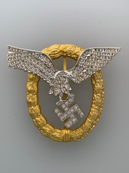 Luftwaffe Pilot/Observer badge with diamonds