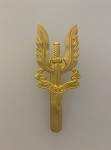 Special Air Service metal cap badge in Brass