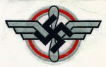 D.L.V. (German Flying Union)silk woven cloth sports vest emblem