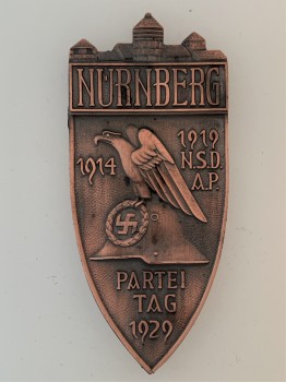 Nurnberg 1929 Party Day Plague in bronze