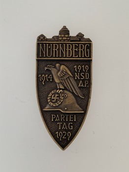 Reichsparteitag 1929 Nurnberg commemorative badge in Bronze