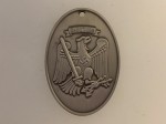 Prussian State Police Silvered  identifcation tag