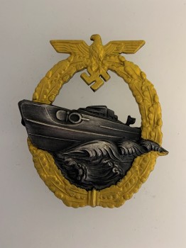 2nd  Pattern E Boat  badge - Schwerin type. ORIGINAL QUALITY.