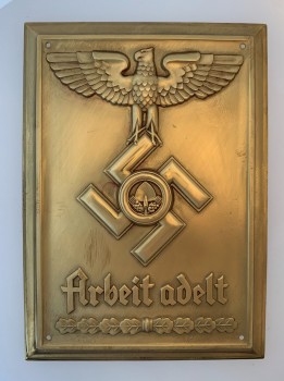 R.A.D. Labour Corps  Wall Plaque in Brass SPECIAL OFFER