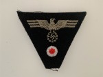 Army  Panzer enlisted man's combined eagle and cockade M1943 trapezoid cap insignia