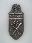 WW2 German Narvik Battle Shield in Silver (Narvikschild in Silber).