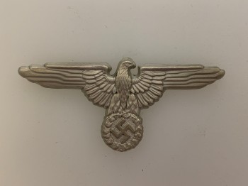 Waffen S.S. metal peaked cap eagle- aged