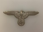 Waffen S.S. metal peaked cap eagle- aged