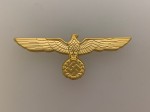 Army Generals metal peaked cap eagle  - gilt finish