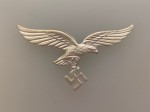 Luftwaffe metal peaked cap eagle- silvered finish