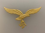Luftwaffe Generals metal  cap eagle- gilt finish