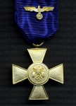 Army 25 Year Long Service Cross with metal ribbon device