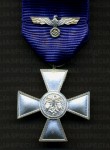 Army 18 Year Long Service Cross with metal ribbon device