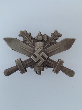 Breast badge of  Italian Volunteers in Germany- Solid Bronze