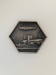 Zeppelin 'Flughaven Frankfurt'  metal lapel badge.