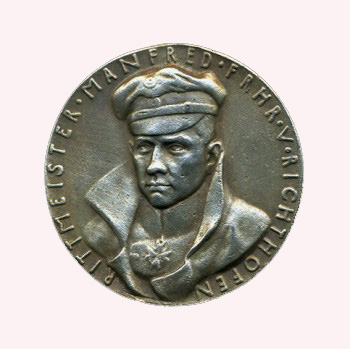 WWI Imperial German RED BARON Richthofen medallion by Goetz. HIGHEST QUALITY.