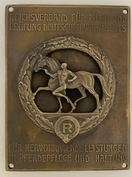 German Plaque for Outstanding Achievement in the care of Horses. HIGHEST QUALITY