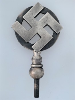 N.S.D.A.P metal pennant finial or flag pole top- swastika type.