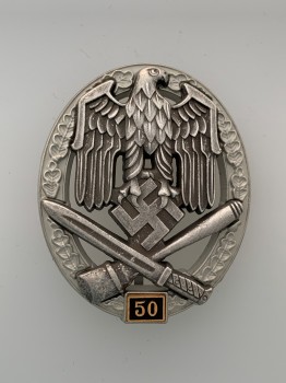 Army or Heer General Assault Badge for 50 Engagements.