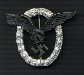 Luftwaffe Pilots Badge RE-ENACTOR REPRODUCTION.