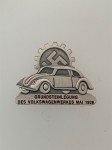 Volkswagen badge in silver