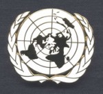 United Nations gilt and enamel beret badge