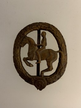German Horsemans Badge in  Bronze  HIGHEST QUALITY.