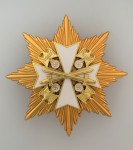 German Eagle Order Breast Star with Swords in Gold.