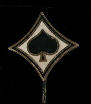 Luftwaffe Jagdegeschwader JG53  Pik As (Ace of Spades)  enamel lapel badge.