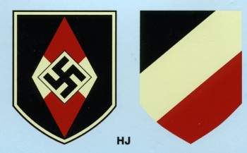 Hitler Youth  Helmet Decals.