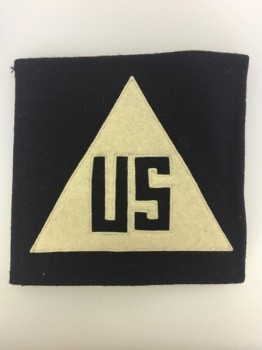 American U.S. Army WWII Civilian in Combat Zone sleeve patch.