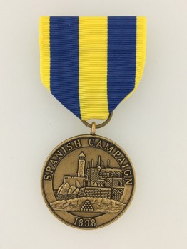 United States NAVY Spanish American War Medal 1898. Full size.