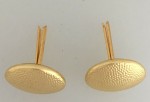 LARGE 20.5mm Gold buttons with prong pin fittings. Pair.